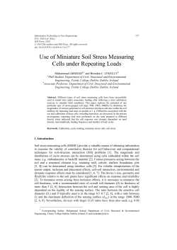 Use of Miniature Soil Stress Measuring Cells under Repeating Loads