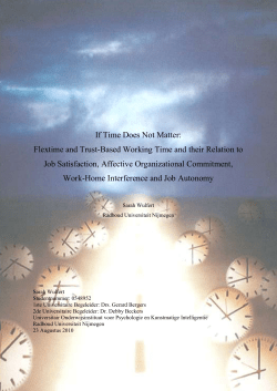 If Time Does Not Matter: Flextime and Trust