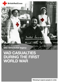 VAD casualties during WWI