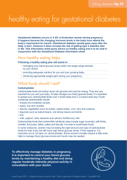 healthy eating for gestational diabetes