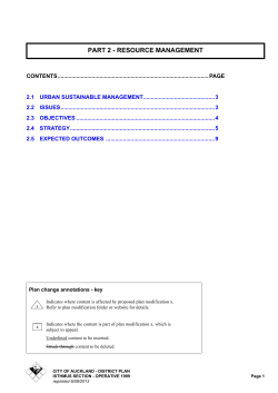 Auckland Council District Plan Operative Auckland City