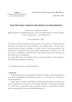 new spectral indices for molecule description