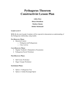 Pythagoras Theorem Constructivist Lesson Plan