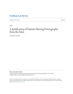 A Justification of Statutes Barring Pornography from the Mail