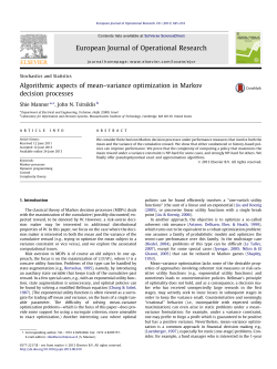 Algorithmic aspects of meanв&euro;&ldquo;variance optimization in