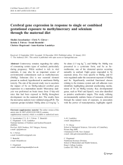 Cerebral gene expression in response to single or combined
