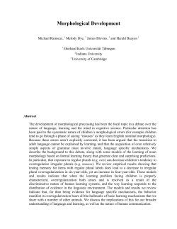 Morphological Development