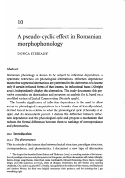 A pseudo-cyclic effect in Romanian
