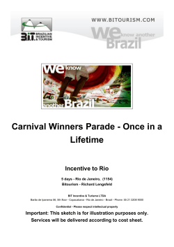 Carnival Winners Parade - Once in a Lifetime