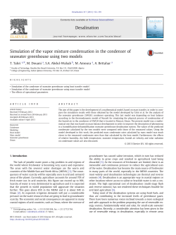 Simulation of the vapor mixture condensation in the condenser of
