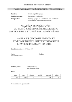 anal&yacute;za doplňkov&yacute;ch cd-romů k učebnic&iacute;m