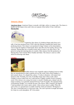 Descriptions of Cheeses