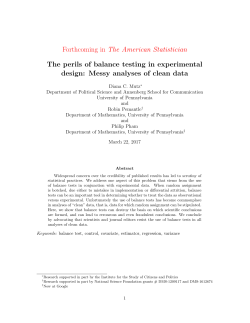 Model choice in experimental design: messy analyses of