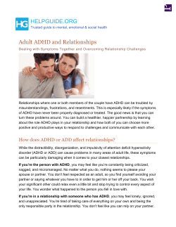 Adult ADHD/ADD and Relationships: Dealing with Symptoms