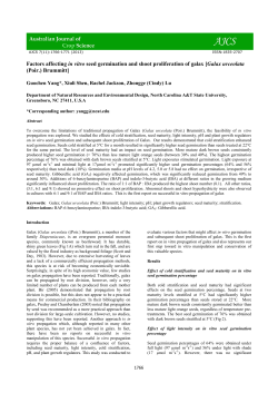 Factors affecting in vitro seed germination and shoot proliferation of