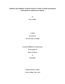 Sediment and Sediment-Assisted Nutrient Transfer in