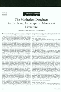 The Motherless Daughter: An Evolving Archetype of Adolescent
