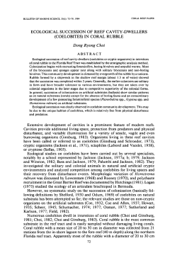 Ecological Succession of Reef Cavity-Dwellers