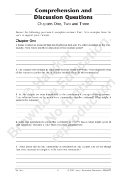 EIM6972:The Giver - Hawker Brownlow Education