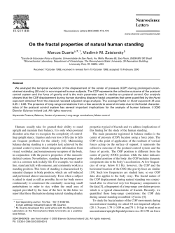 On the fractal properties of natural human standing