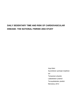 daily sedentary time and risk of cardiovascular disease