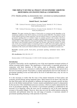 THE IMPACT OF FISCAL POLICY ON ECONOMIC GROWTH