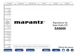 Conexiones - Marantz US