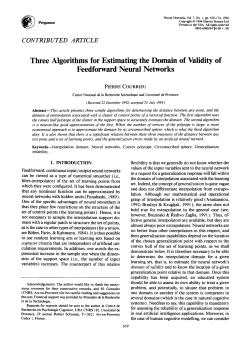 Three Algorithms for Estimating the Domain of Validity of