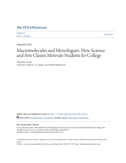 Macromolecules and Monologues: How Science and Arts Classes