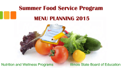 Menu Planning - Illinois State Board of Education