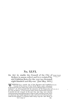 No. XLVI. - NSW Legislation