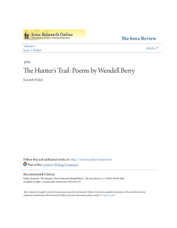 The Hunter`s Trail: Poems by Wendell Berry