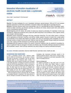 Innovative information visualization of electronic health record data