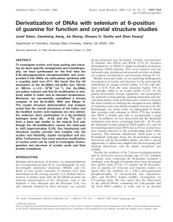 Derivatization of DNAs with selenium at 6