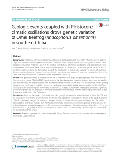 Geologic events coupled with Pleistocene climatic oscillations drove