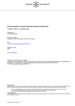 Tilburg University Fast recognition of social