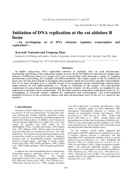 Initiation of DNA replication at the rat aldolase B locus