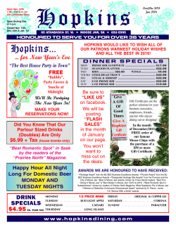 Hopkins Nov. - Jan. 2016