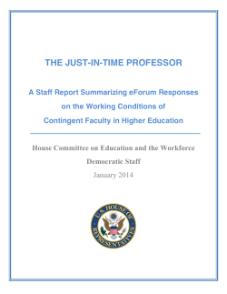 THE JUST-IN-TIME PROFESSOR - House Committee on Education