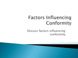 Factors Influencing Conformity