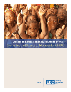 Shortening the Distance to Education for All (EFA) Access to
