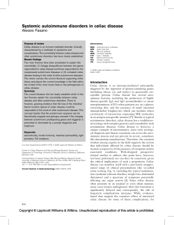 Systemic autoimmune disorders in celiac disease