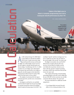 Fatal Calculations - Flight Safety Foundation