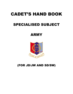 cadet`s hand book - NCC Directorate Odisha
