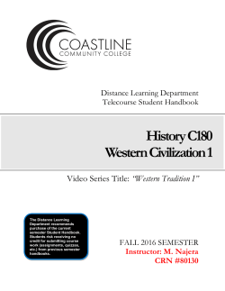 History C180 Western Civilization 1