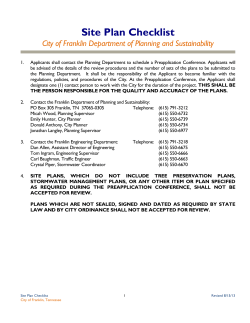 site plan checklist - City of Franklin, TN