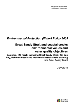 Great Sandy Strait and coastal creeks environmental values and