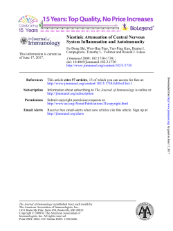 System Inflammation and Autoimmunity Nicotinic Attenuation of