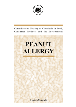 peanut allergy - Committee on Toxicity