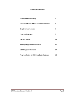 table of contents - Sonoma State University